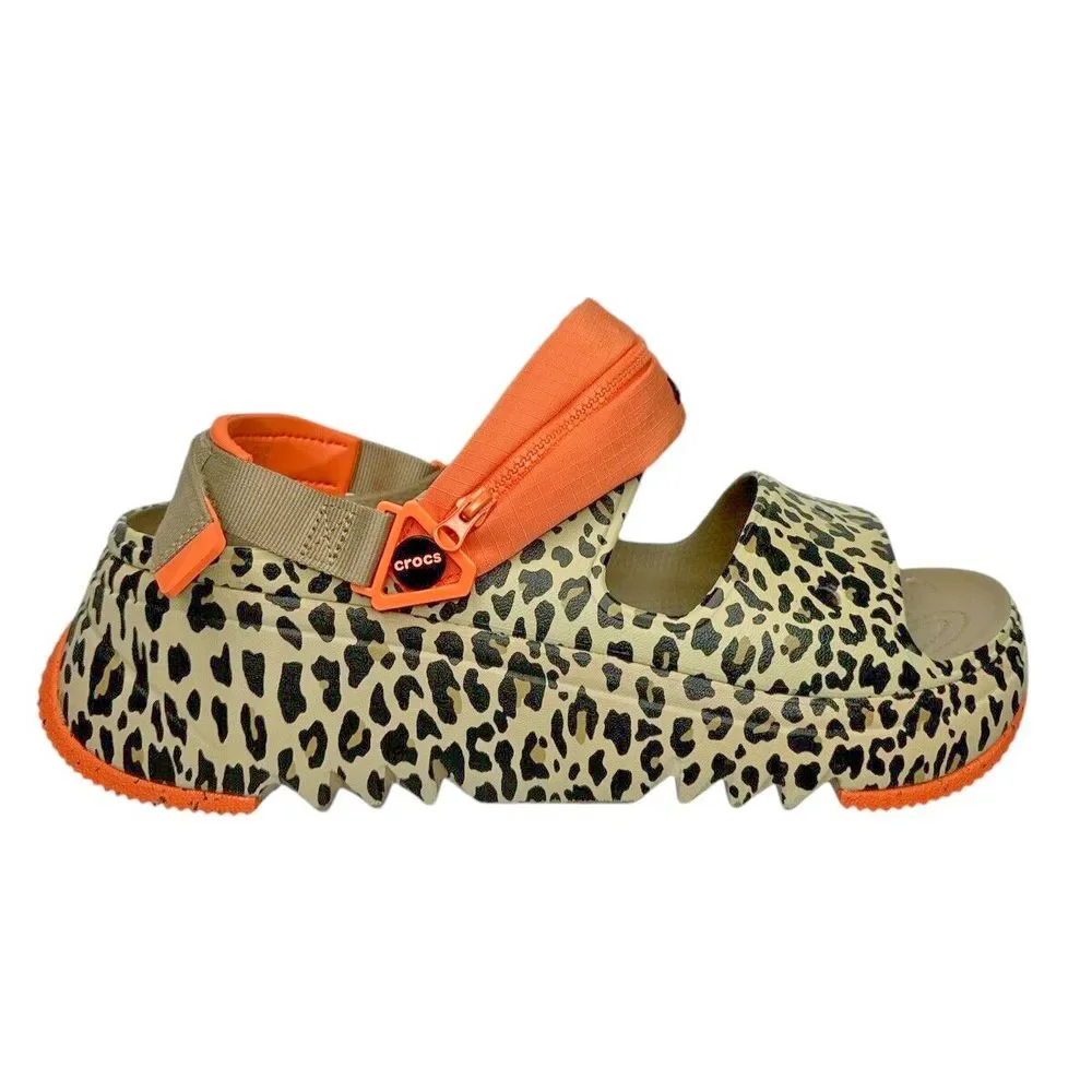 Crocs Hiker Xscape Animal Sandal Clog‎ - Khaki Leopard, Men's Size 13